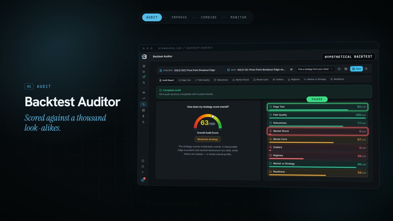 Backtest Auditor report with the nine checks