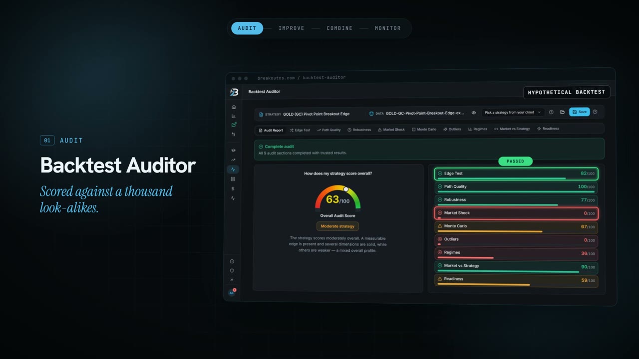 Backtest Auditor report with the nine checks