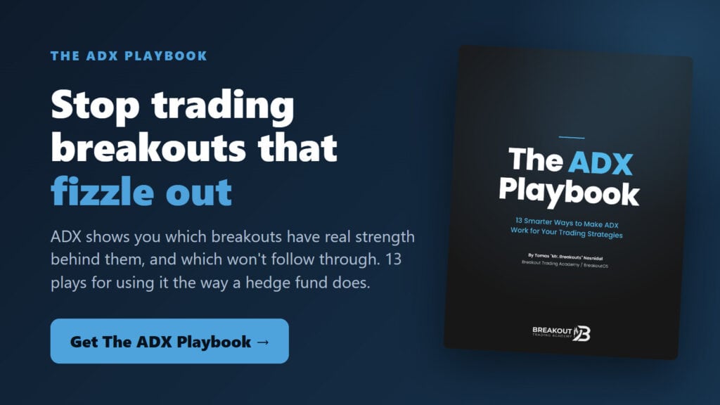 The ADX Playbook - stop trading breakouts that fizzle out. 13 plays for using ADX the way a hedge fund does.